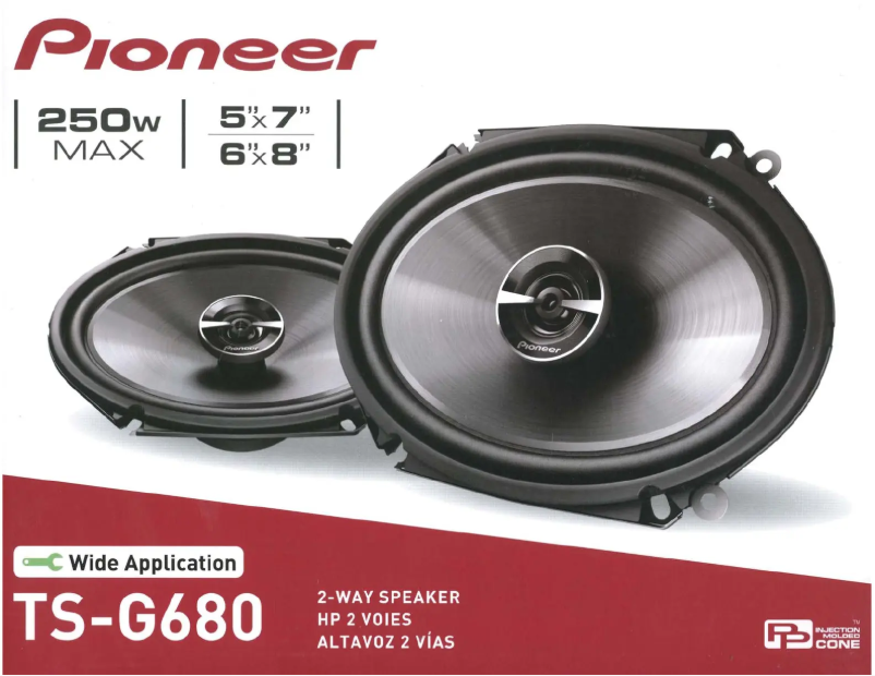 Page n°1 - Manuel utilisateur Pioneer TS-G680