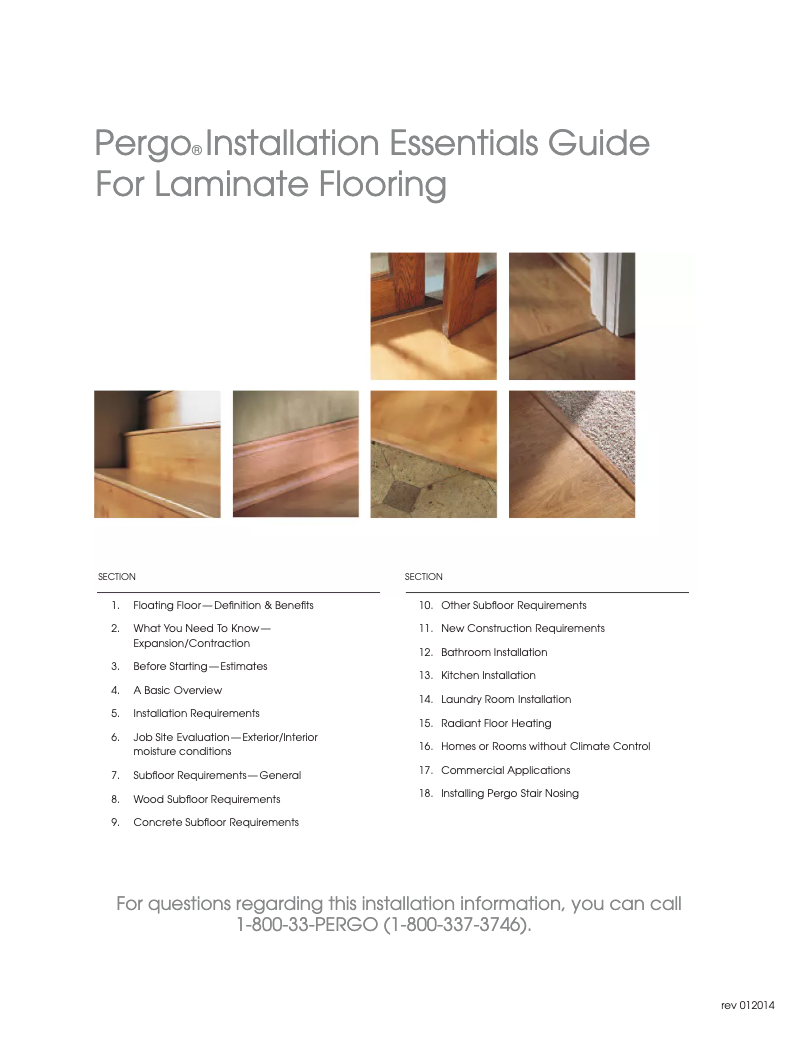 Page n°1 - Manuel utilisateur Pergo Classic Plank