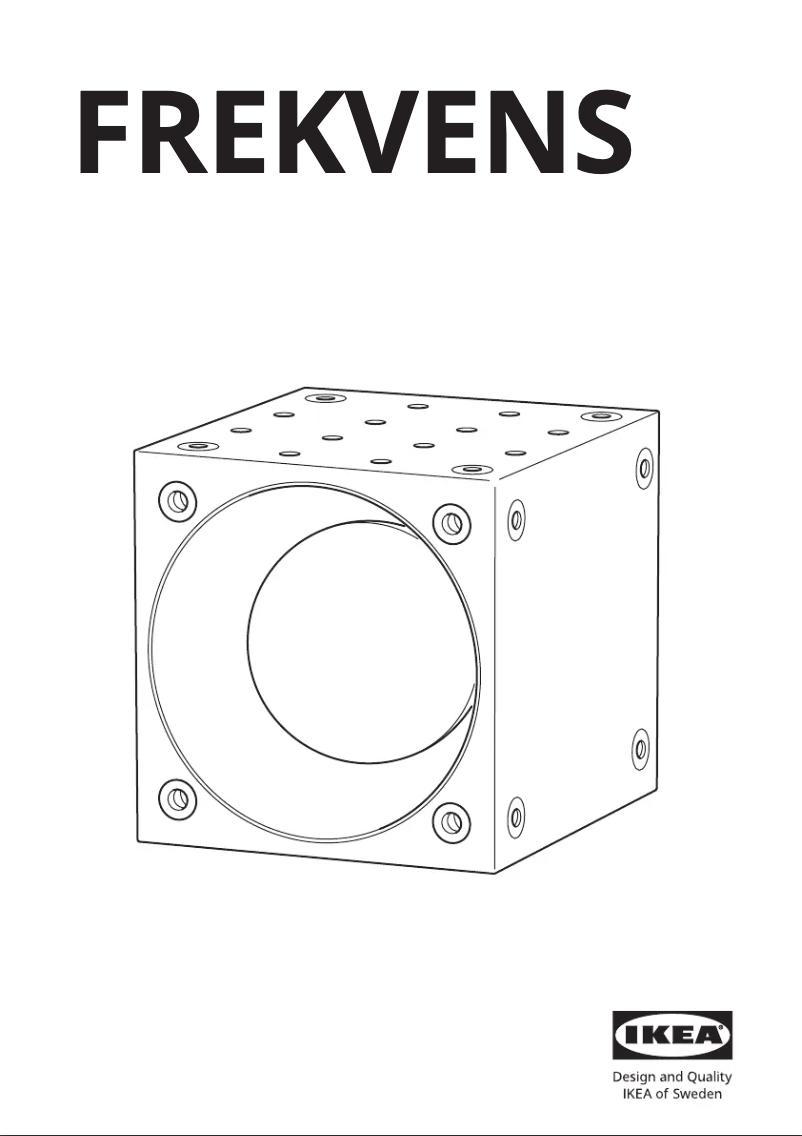 Page 1 de la notice Manuel utilisateur Ikea FREKVENS 605.389.98