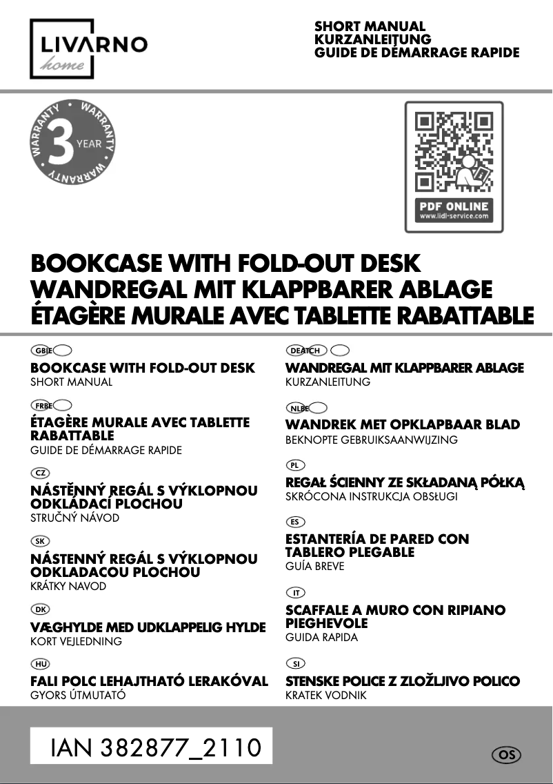 First page image of the manual for IAN 382877