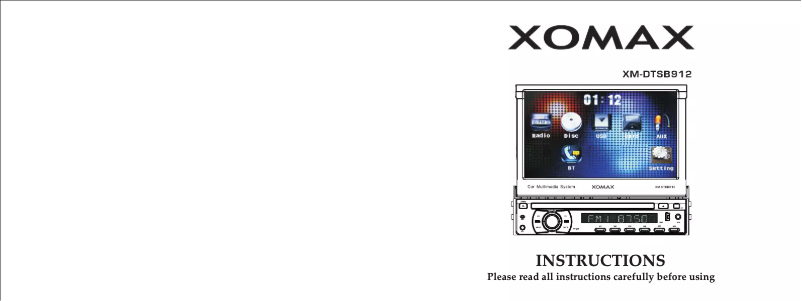 Page n°1 - Manuel utilisateur Xomax XM-DTSB912