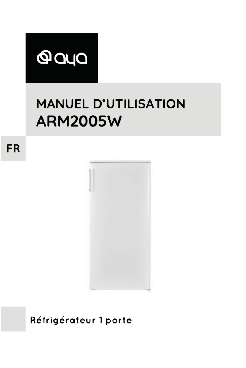 Page n°1 - Manuel utilisateur AYA ARM2005W