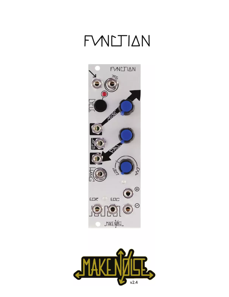 Page 1 de la notice Manuel utilisateur Make Noise Function