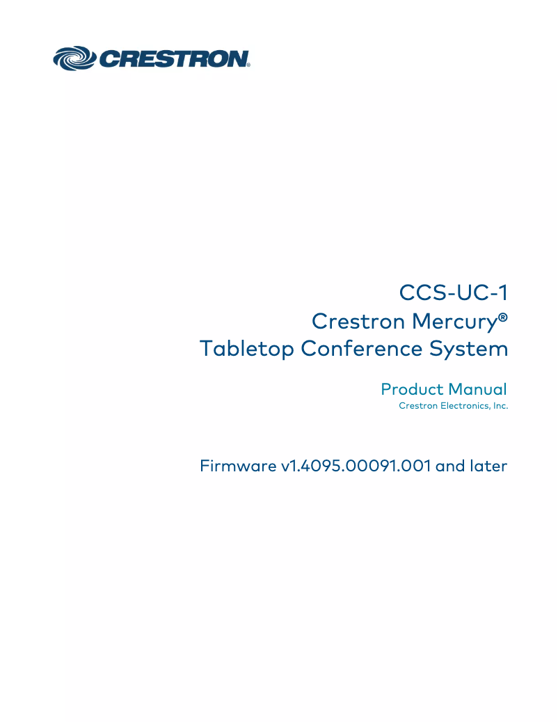 Image de la première page du manuel de l'appareil CCS-UC-1