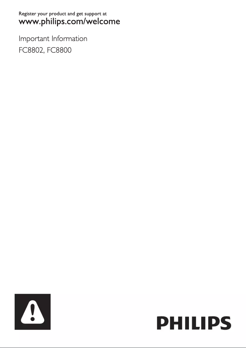 Page n°1 - Manuel utilisateur Philips EasyStar FC8802