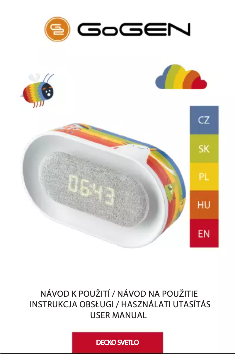 Page n°1 - Manuel utilisateur GoGen Decko Svetlo