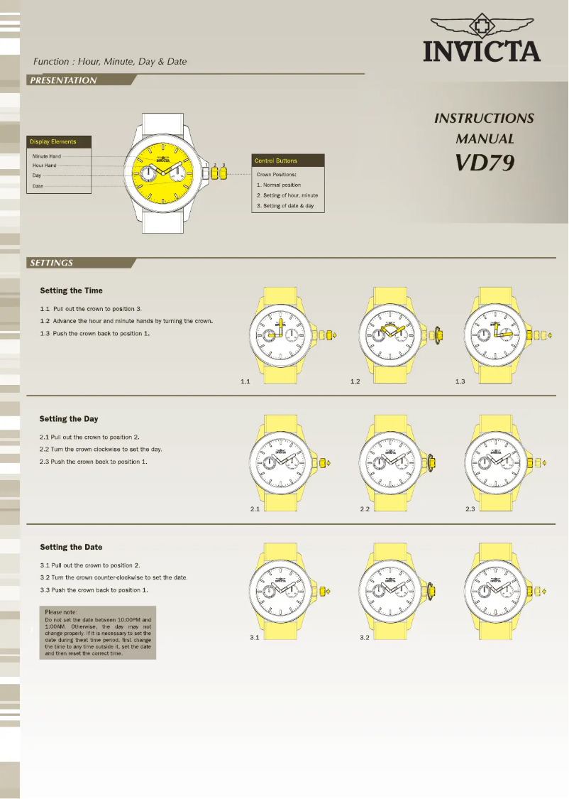 Page n°1 - Manuel utilisateur Invicta Bolt 29197