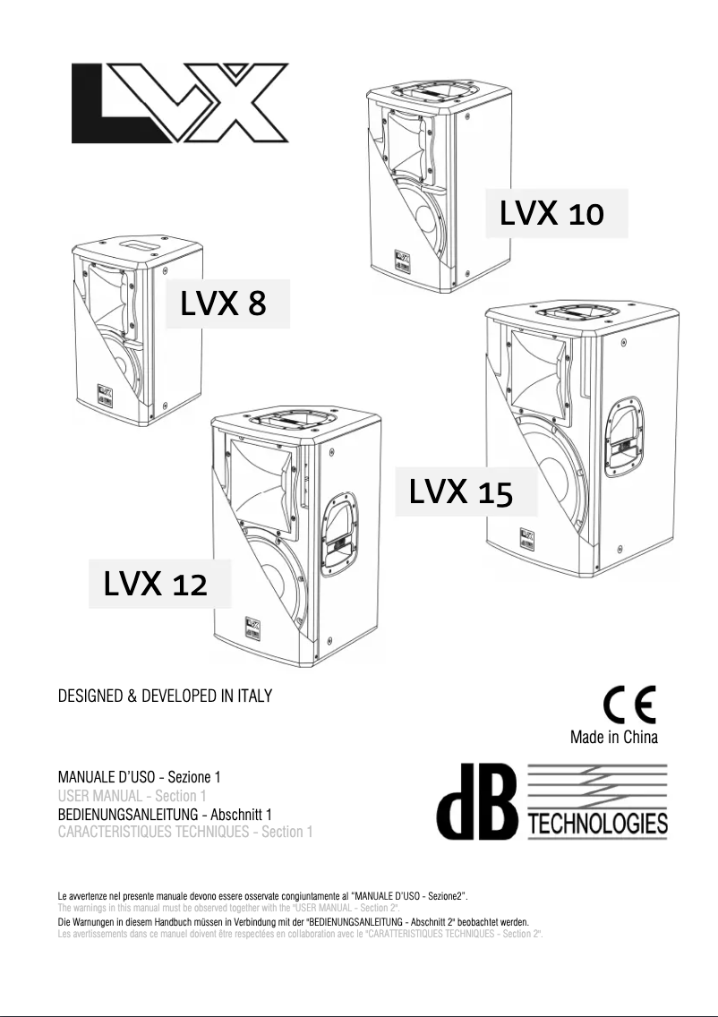 Página 1 del manual Manual de usuario DB Technologies LVX 10