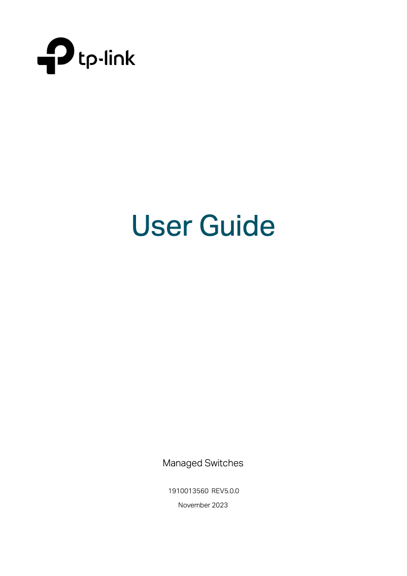 Page n°1 - Manuel utilisateur TP-Link TL-SG3428XF