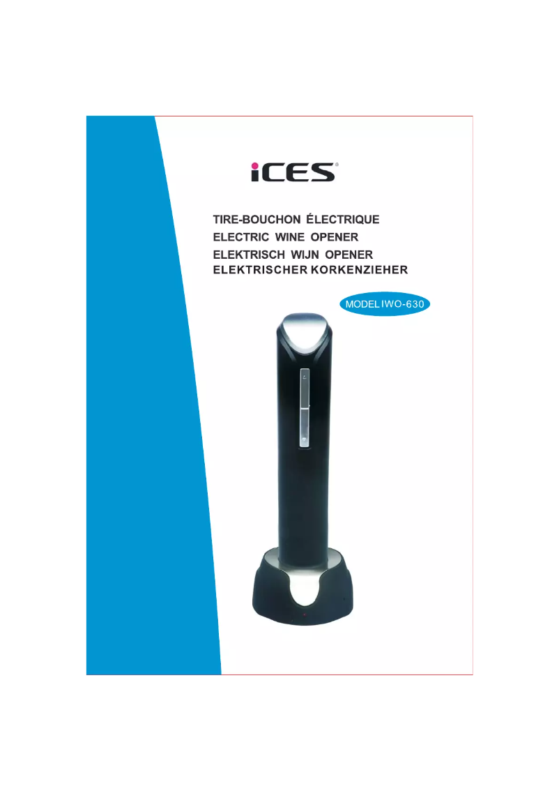 Image de la première page du manuel de l'appareil IWO-630