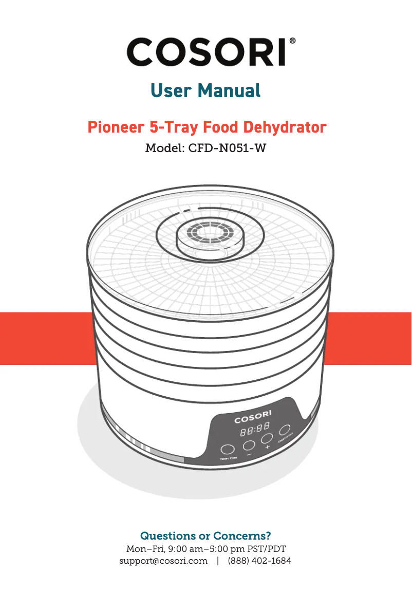 Page 1 de la notice Manuel utilisateur Cosori CFD-N051-W