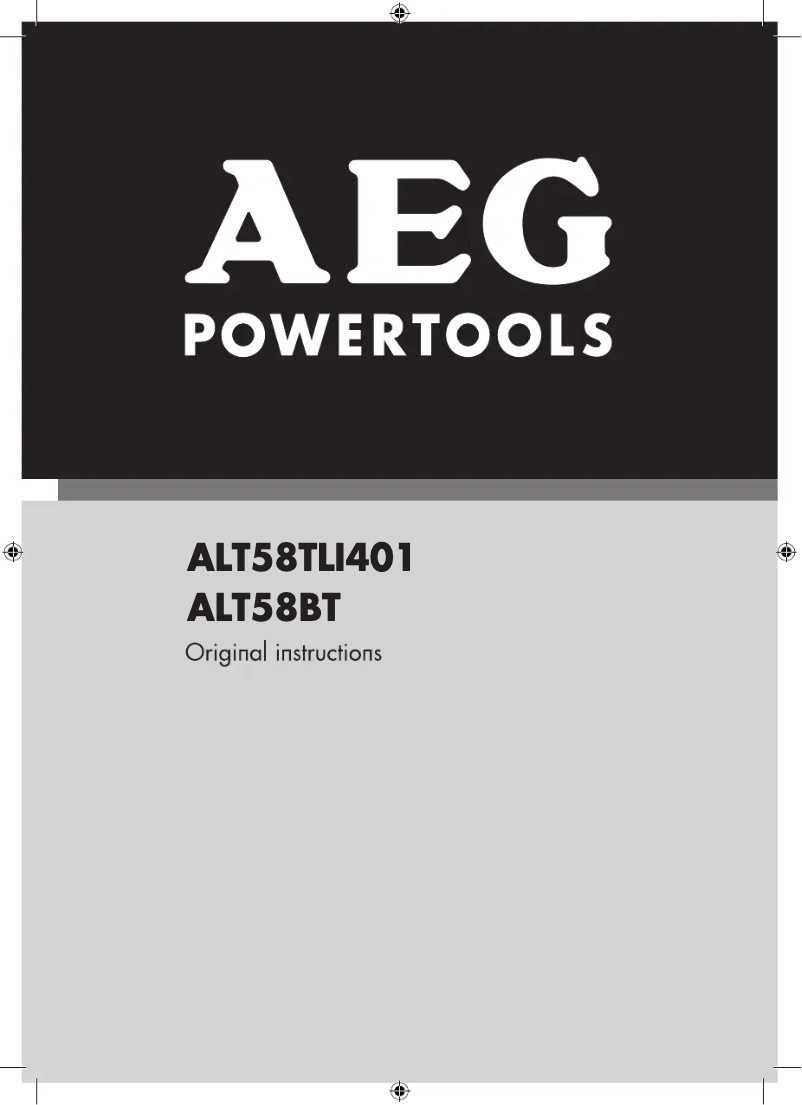 Image de la première page du manuel de l'appareil ALT58TLi401