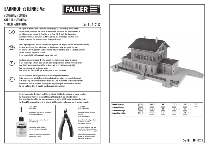 Page n°1 - Manuel utilisateur Faller 110112