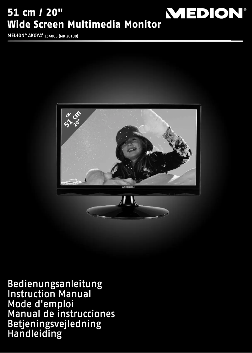 Image de la première page du manuel de l'appareil Akoya E51005 MD20138