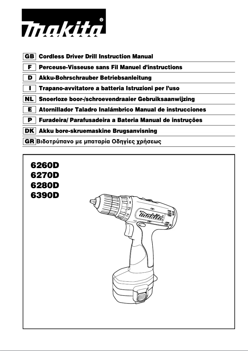 Page 1 de la notice Manuel utilisateur Makita 6280D