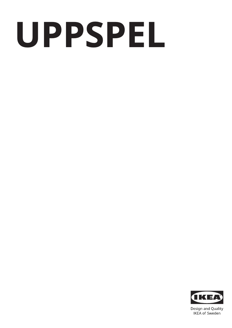 Page 1 de la notice Manuel utilisateur Ikea UPPSPEL 705.113.52