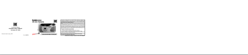 Page 1 de la notice Manuel utilisateur Kodak KE60