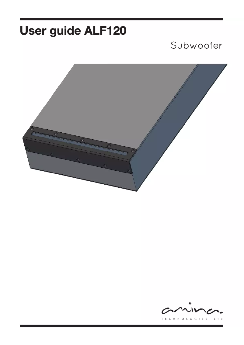 Imagen de la primera página del manual del dispositivo ALF120