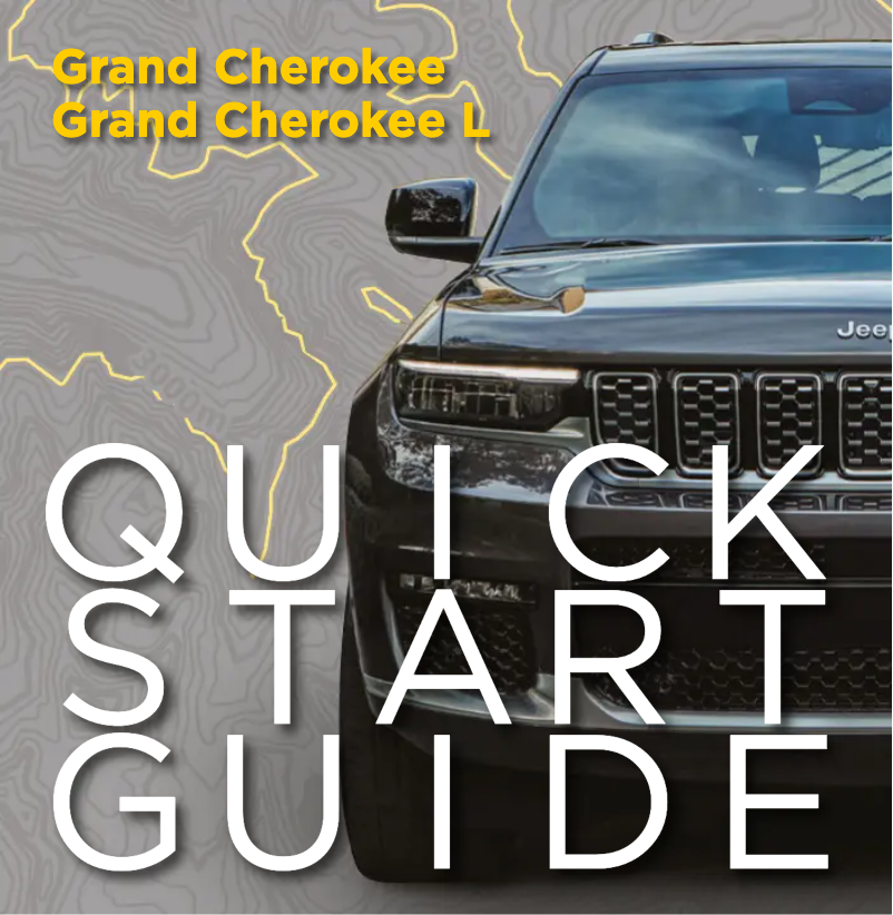Image de la première page du manuel de l'appareil Grand Cherokee (2022)
