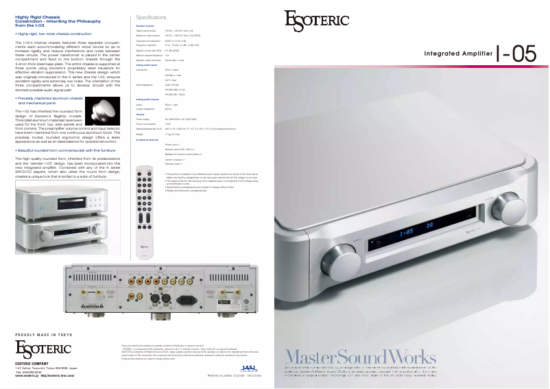 Page n°1 - Brochure Esoteric I-05