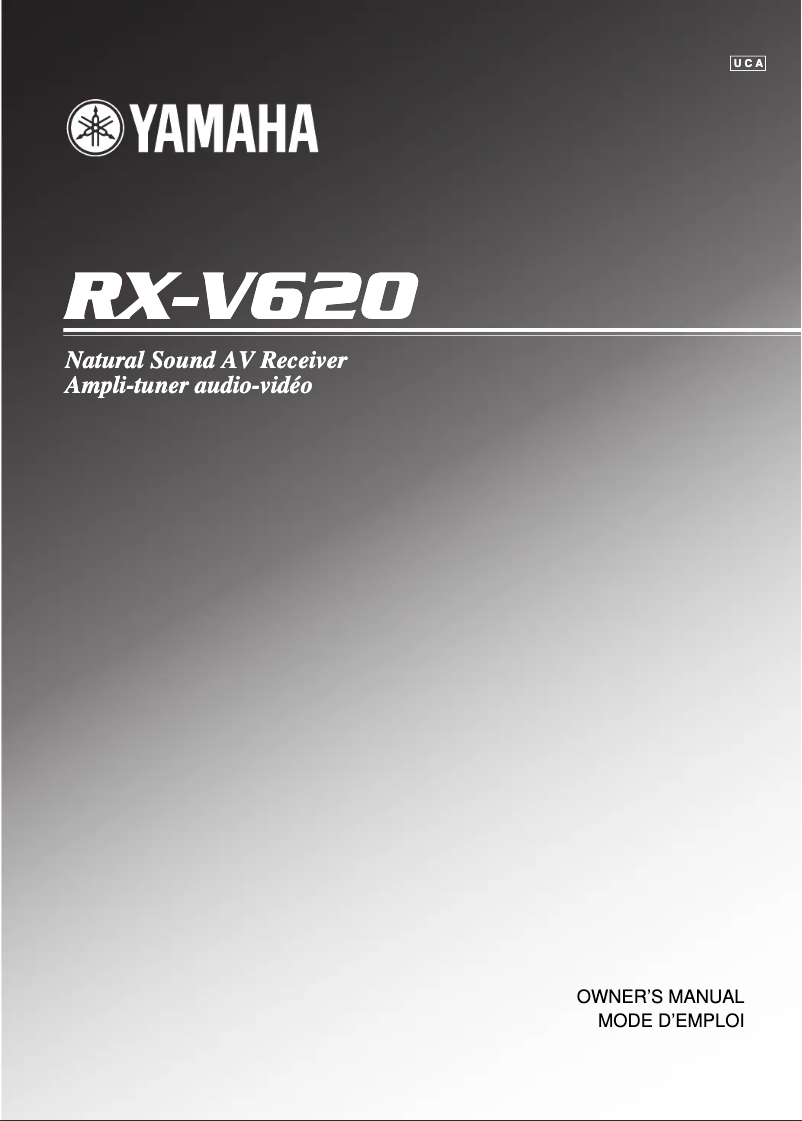 Page 1 de la notice Manuel utilisateur Yamaha RX-V620