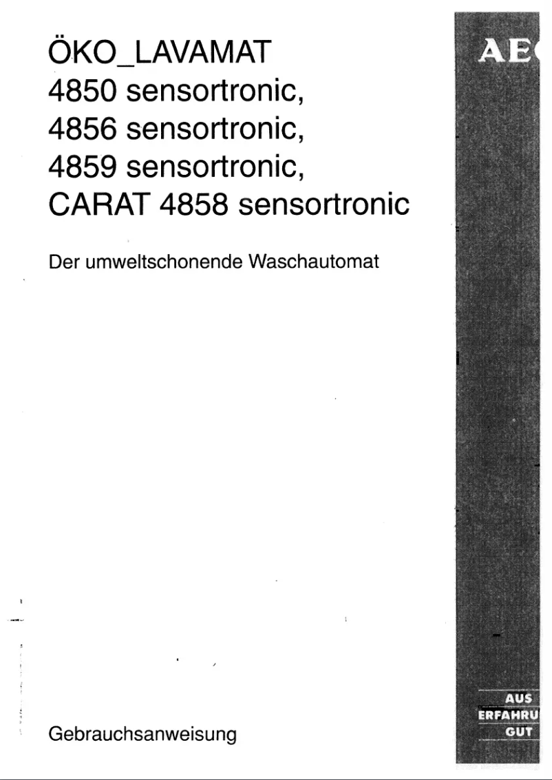 Image de la première page du manuel de l'appareil Lavamat 4850