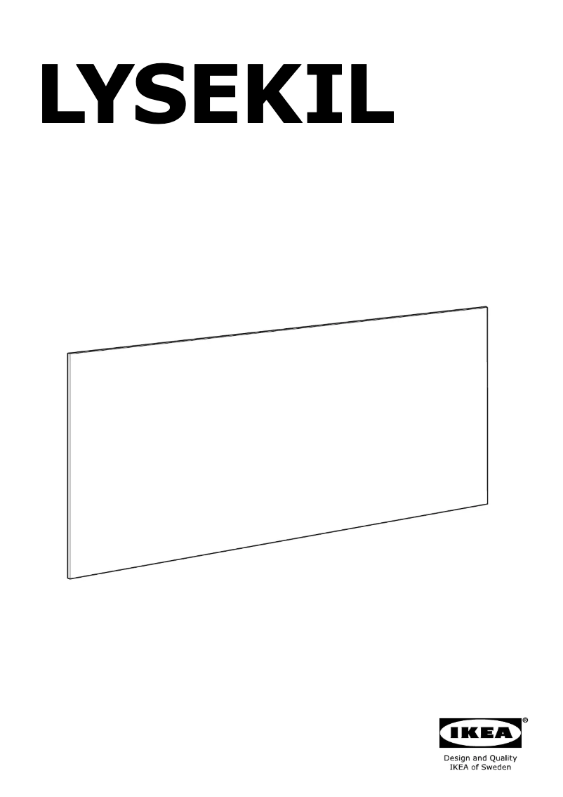 Page 1 de la notice Manuel utilisateur Ikea LYSEKIL