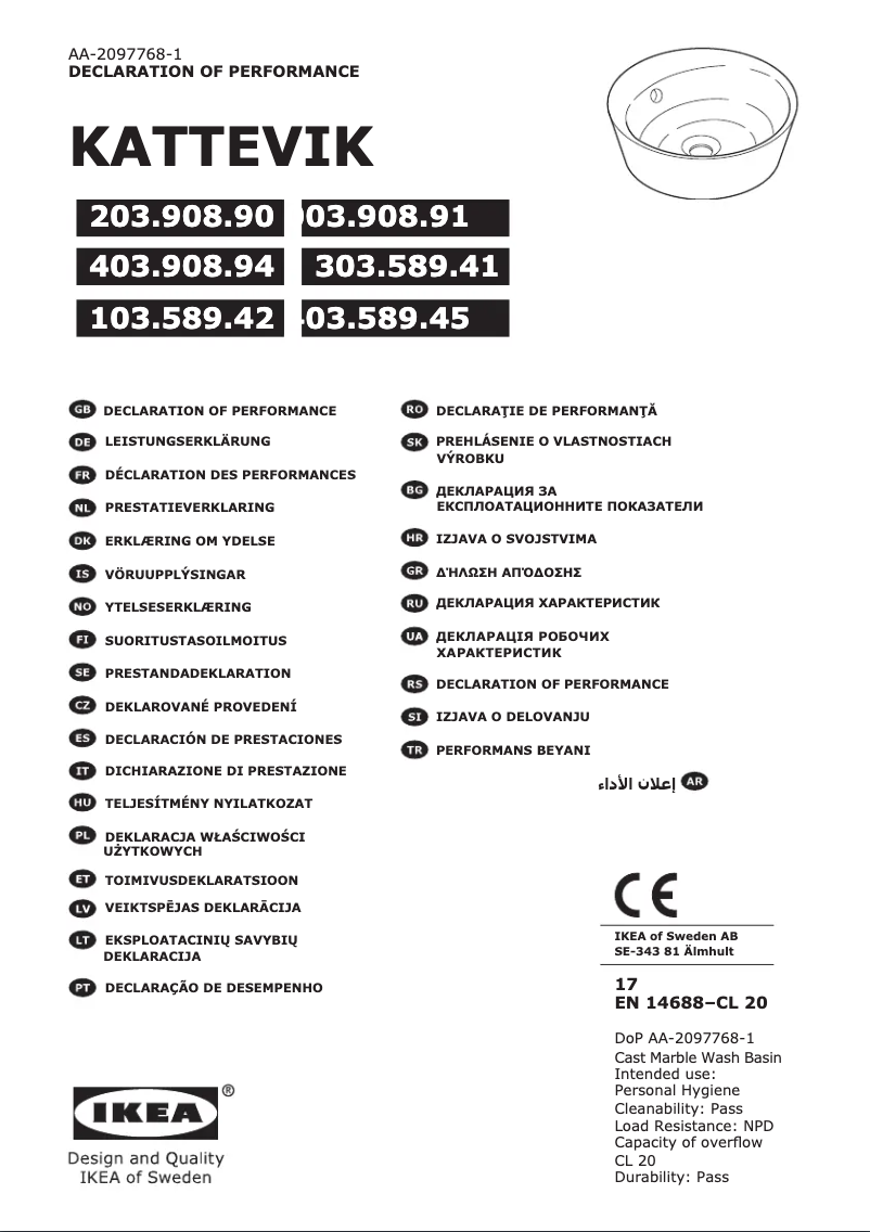 Image de la première page du manuel de l'appareil KATTEVIK 203.908.90