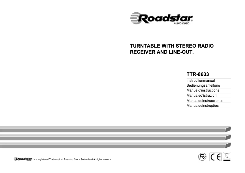 Page 1 de la notice Manuel utilisateur Roadstar TTR-8633