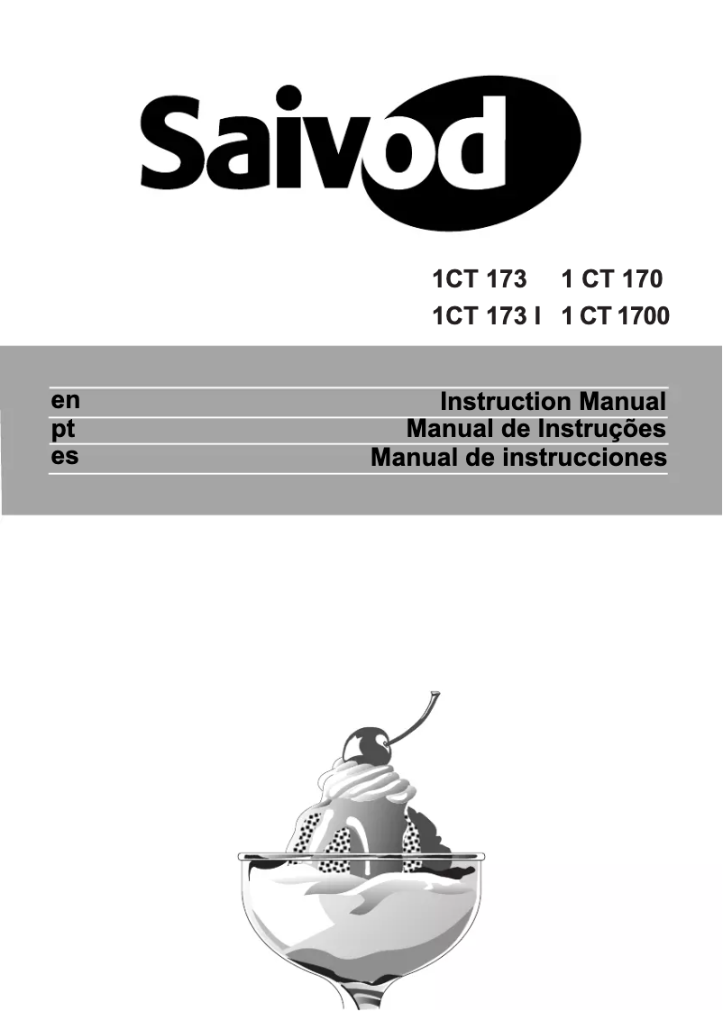 Page 1 de la notice Manuel utilisateur Saivod 1 CT 1700