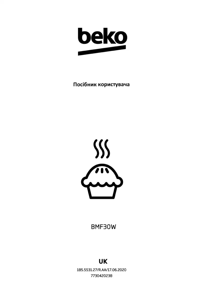 Page 1 de la notice Manuel utilisateur Beko BMF30W