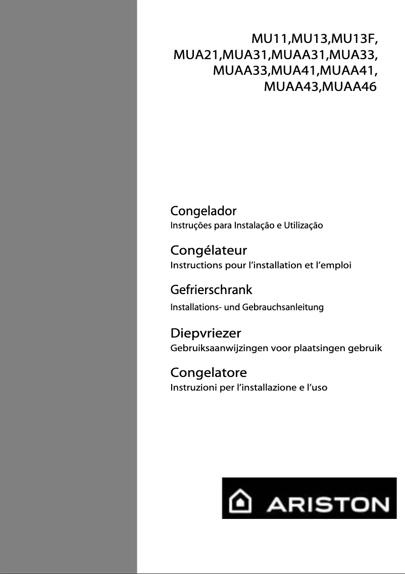 Page 1 de la notice Manuel utilisateur Ariston Thermo MUA33