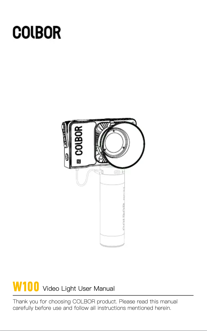 Image de la première page du manuel de l'appareil W100