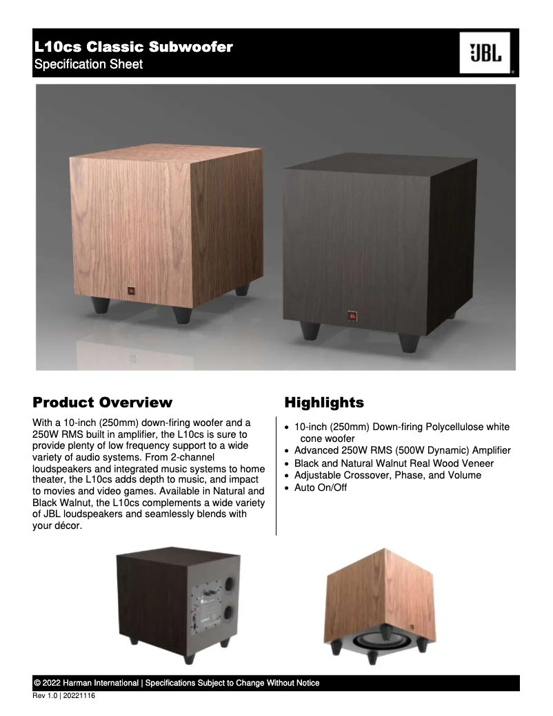 Image de la première page du manuel de l'appareil L10CS