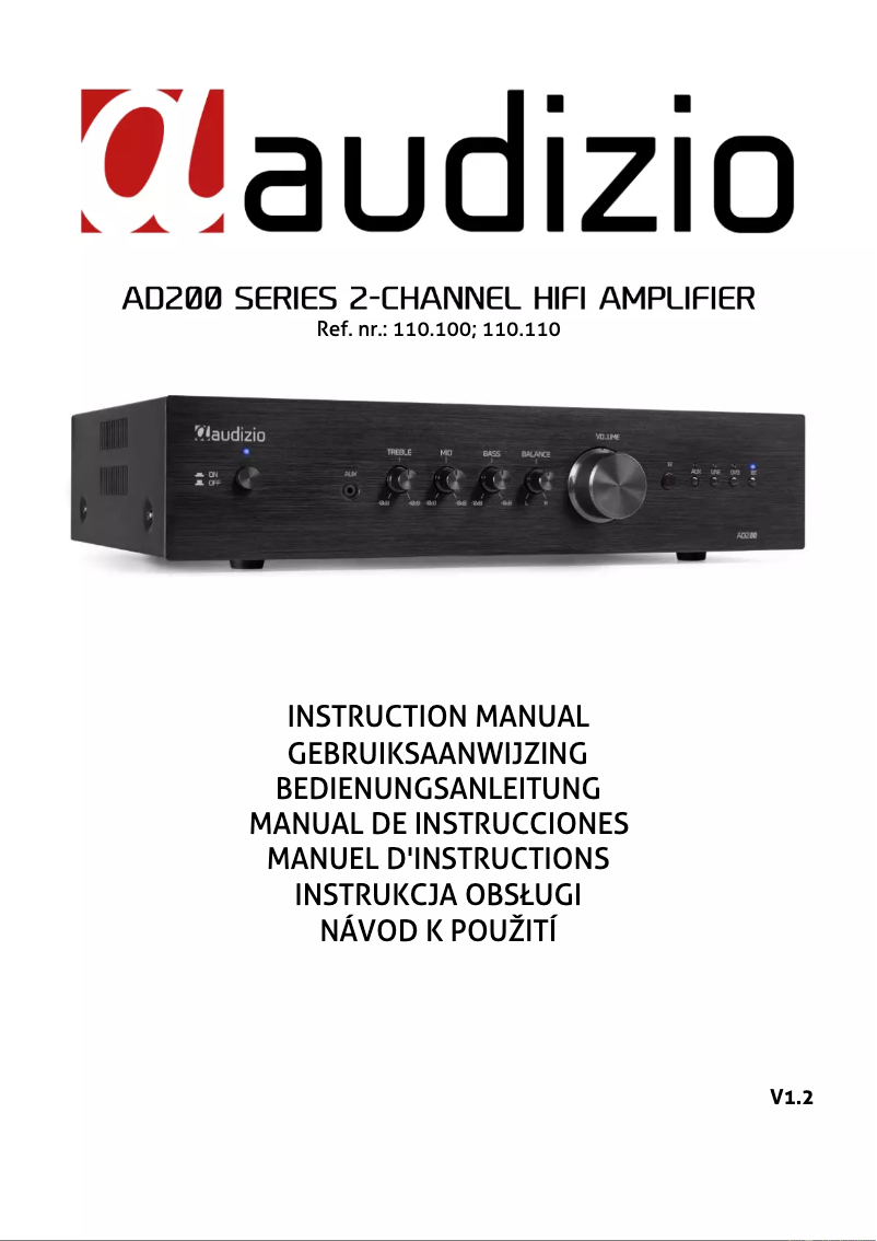 Page 1 de la notice Manuel utilisateur Audizio AD200A