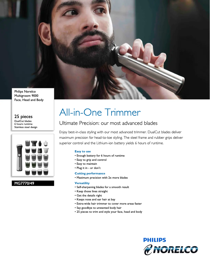 Imagen de la primera página del manual del dispositivo MG7770