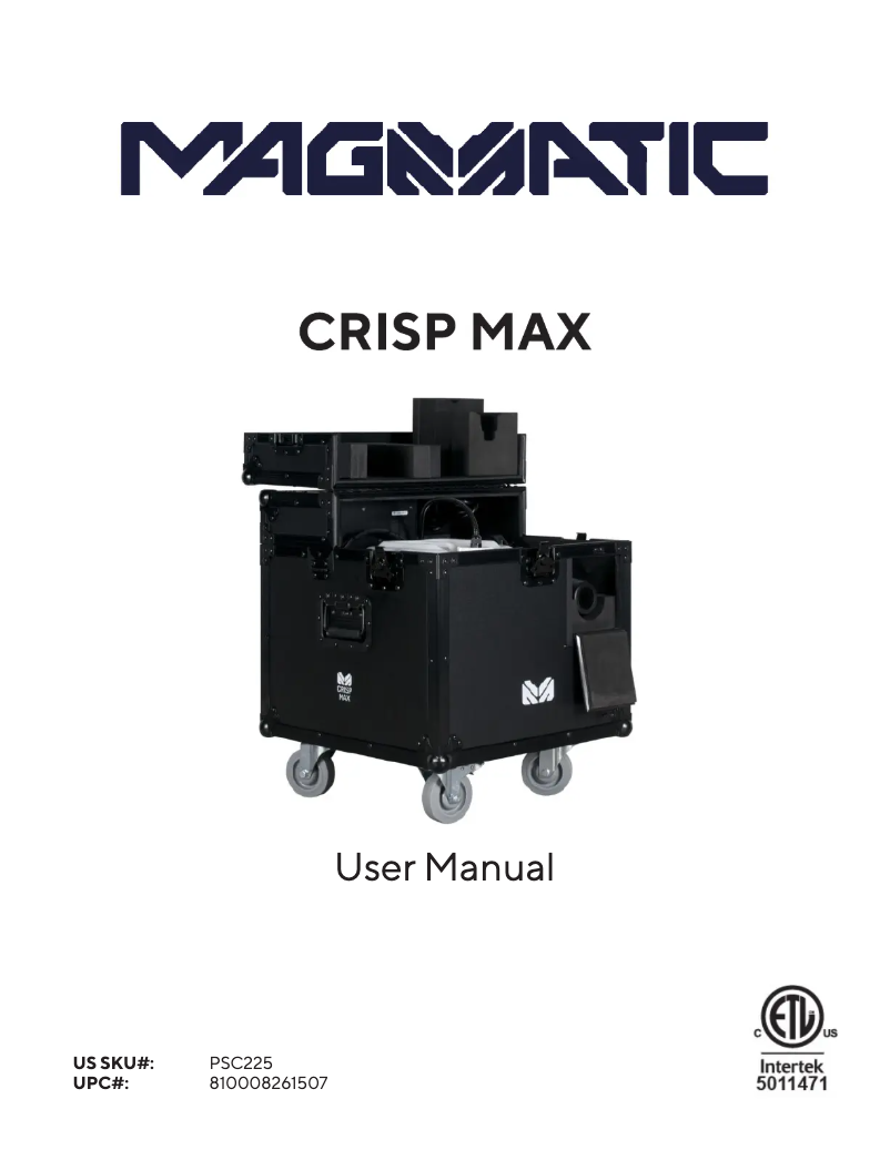 Page n°1 - Manuel utilisateur Elation Crisp Max
