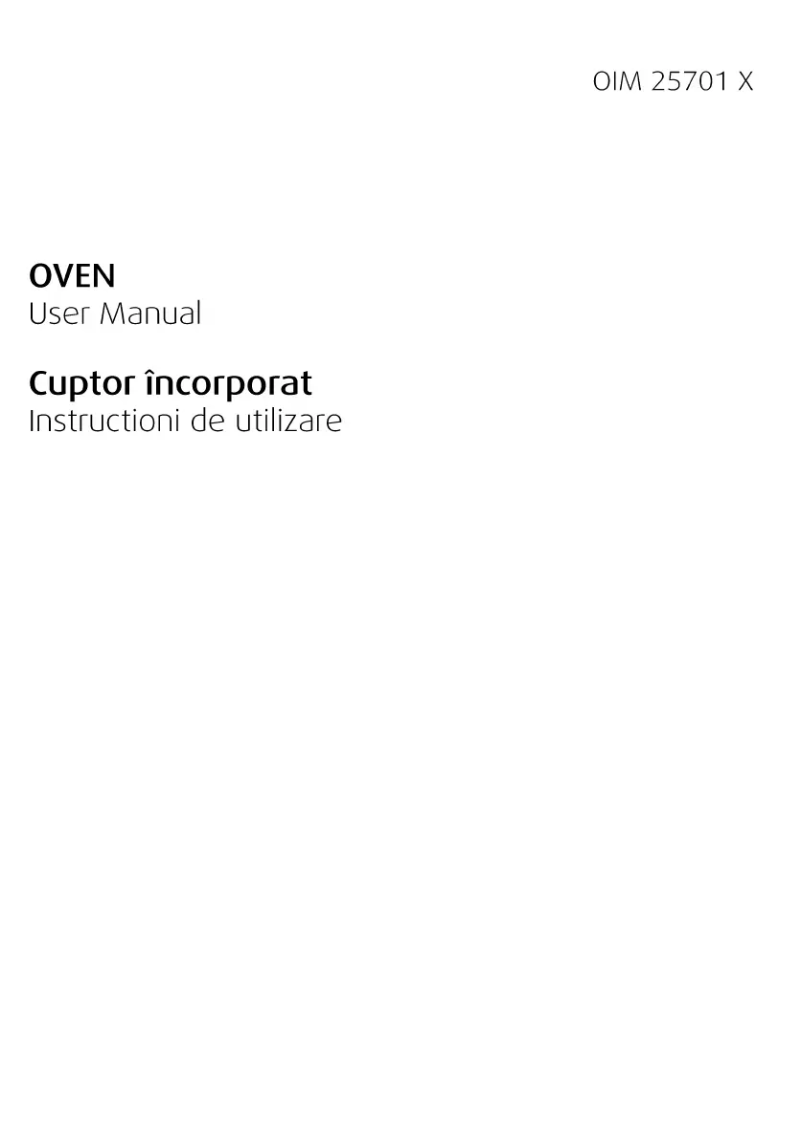Page n°1 - Manuel utilisateur Beko OIM 25701 X