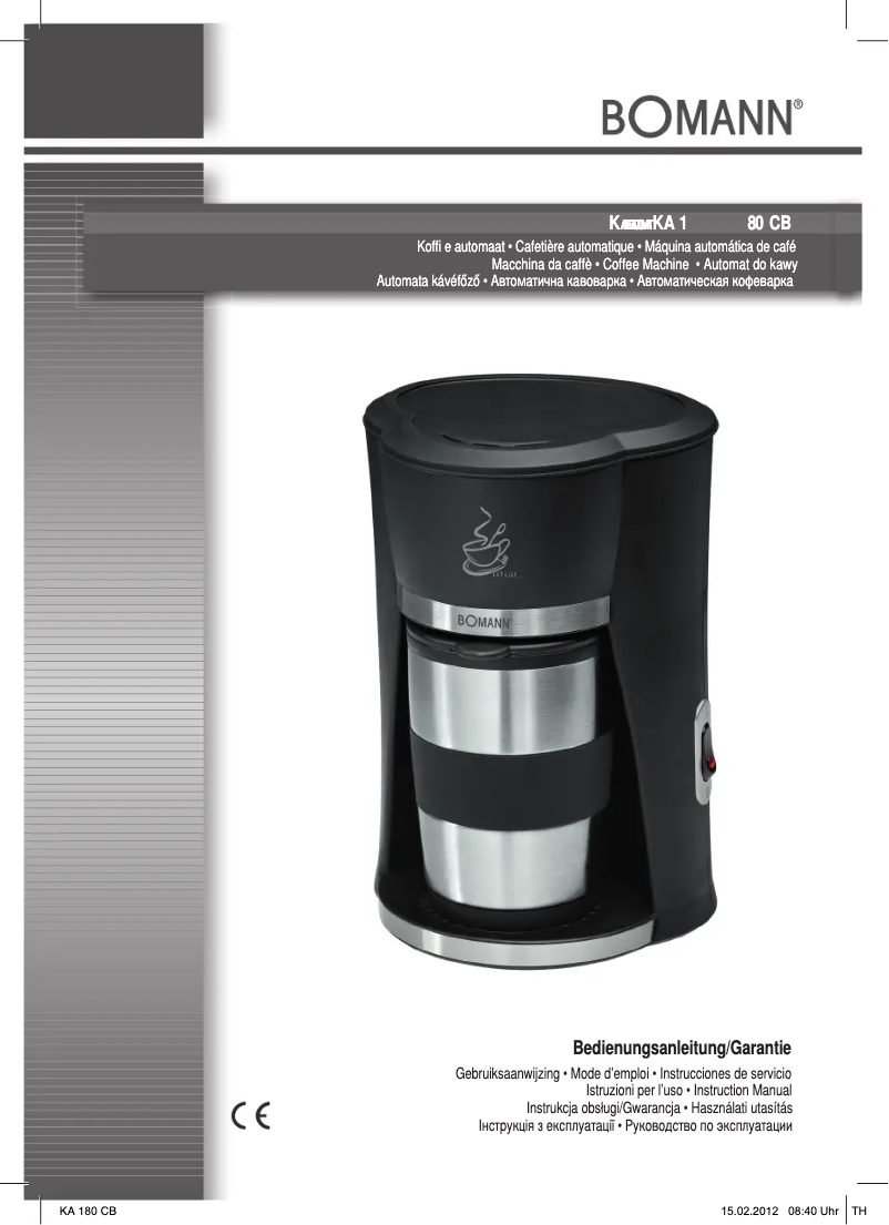 Image de la première page du manuel de l'appareil KA 1 CB