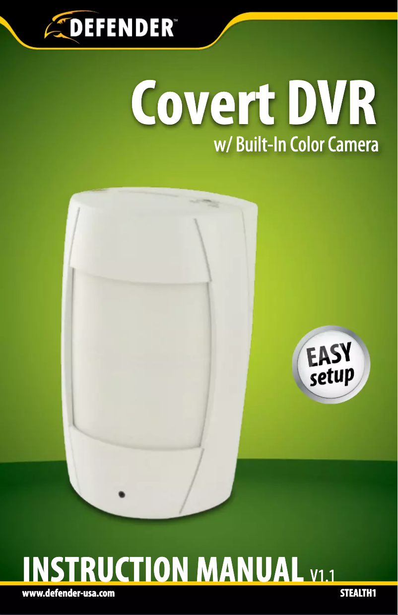 Page 1 de la notice Manuel utilisateur Defender STEALTH1