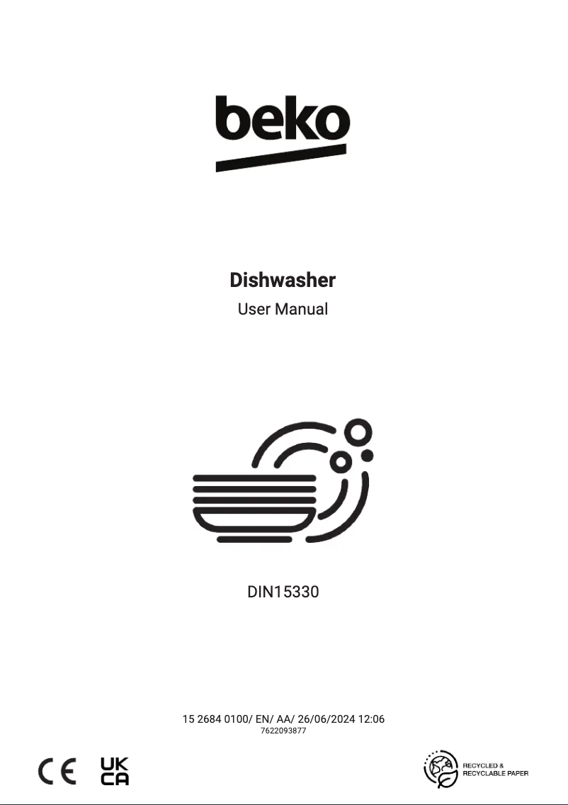 Page 1 de la notice Manuel utilisateur Beko DIN15330