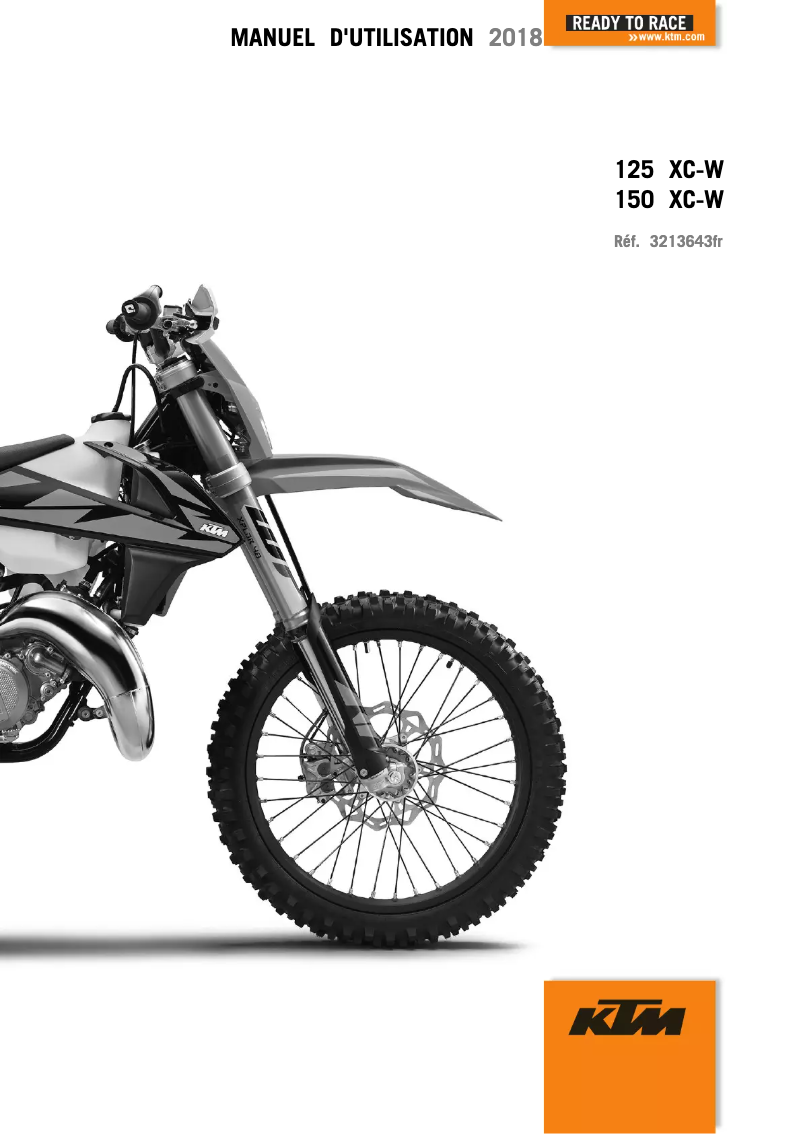 Image de la première page du manuel de l'appareil 125 XC-W (2018)