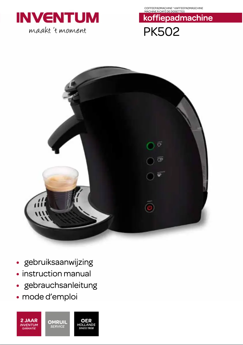 Page 1 de la notice Manuel utilisateur Inventum PK502B