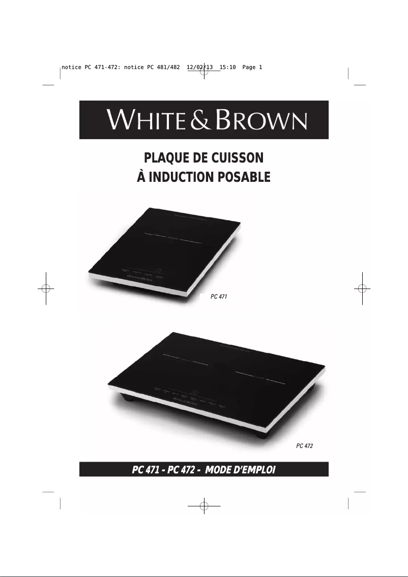 Image de la première page du manuel de l'appareil PC 471
