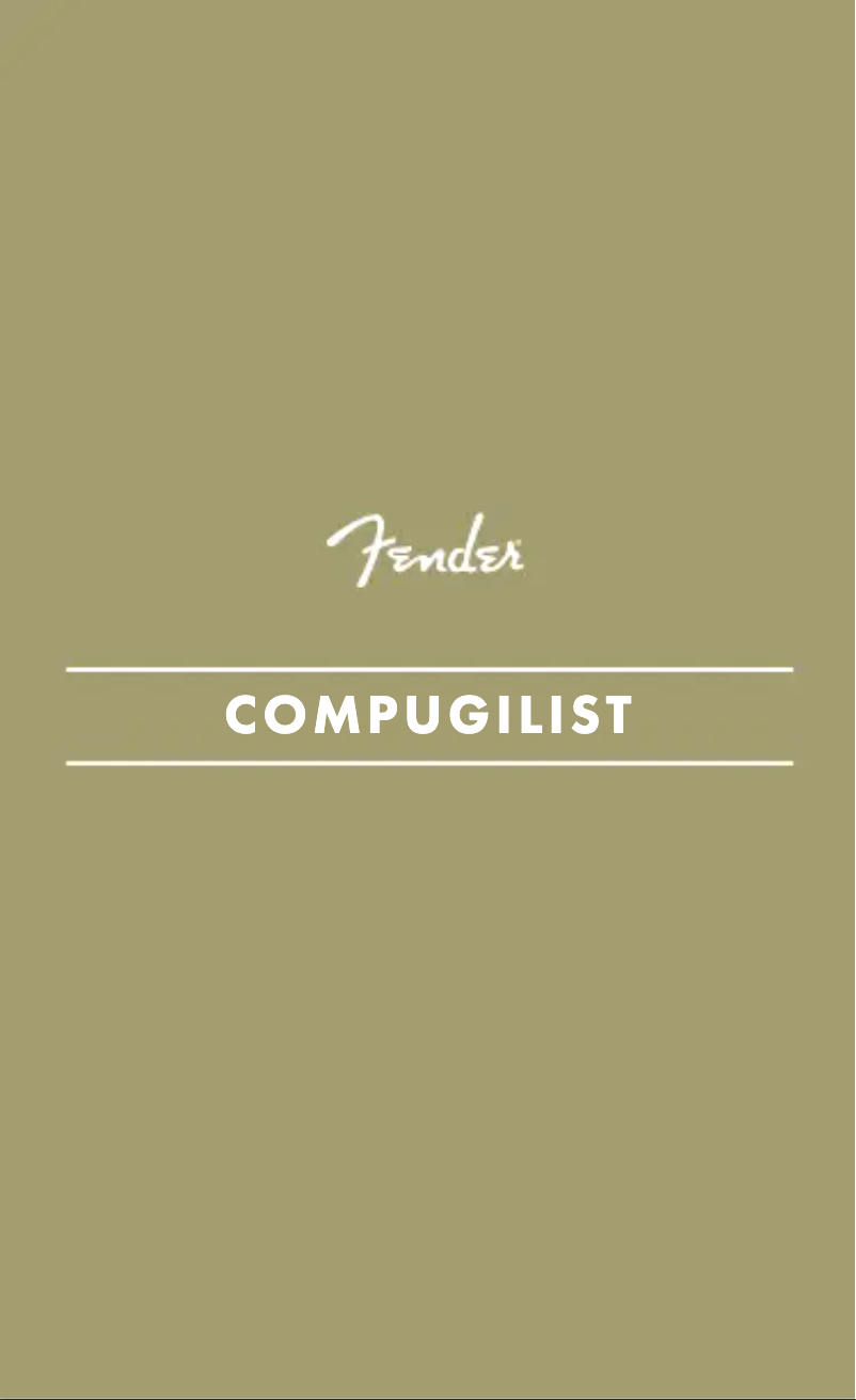 Página 1 del manual Manual de usuario Fender Compugilist