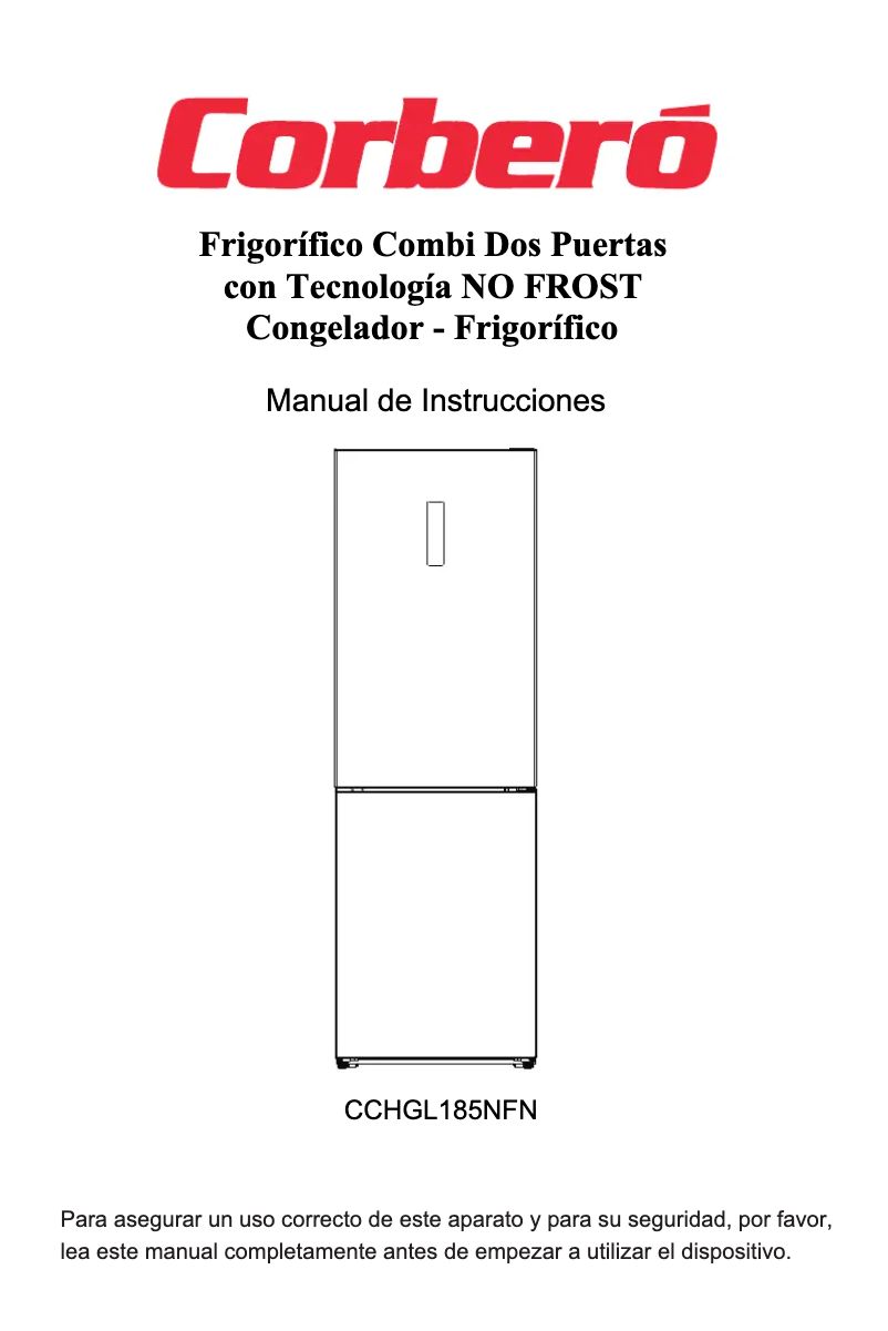Page n°1 - Manuel utilisateur Corbero CCHGL185NFN