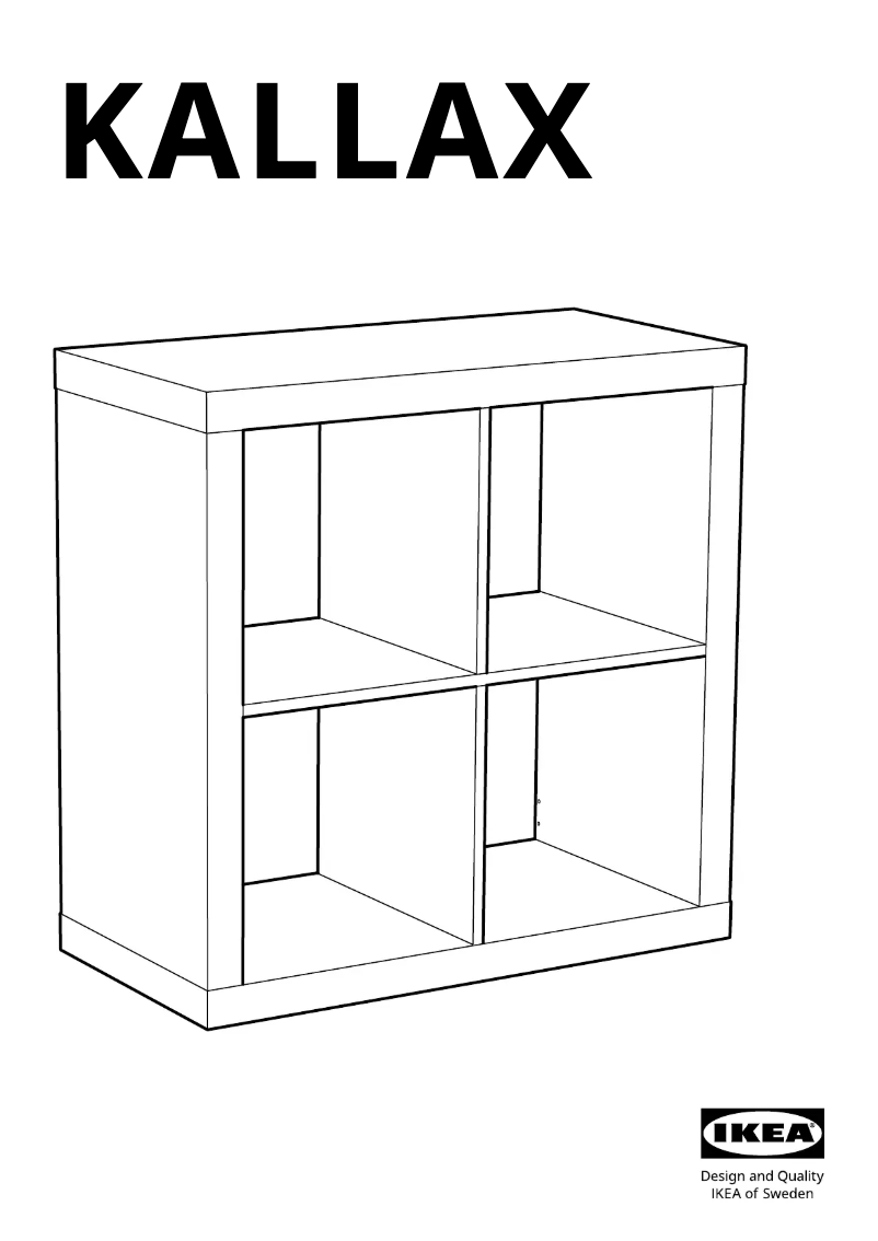 Page 1 de la notice Manuel utilisateur Ikea KALLAX 503.518.92