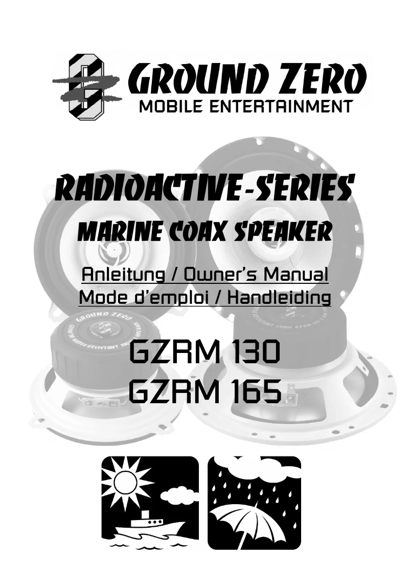 Imagen de la primera página del manual del dispositivo GZRM 165