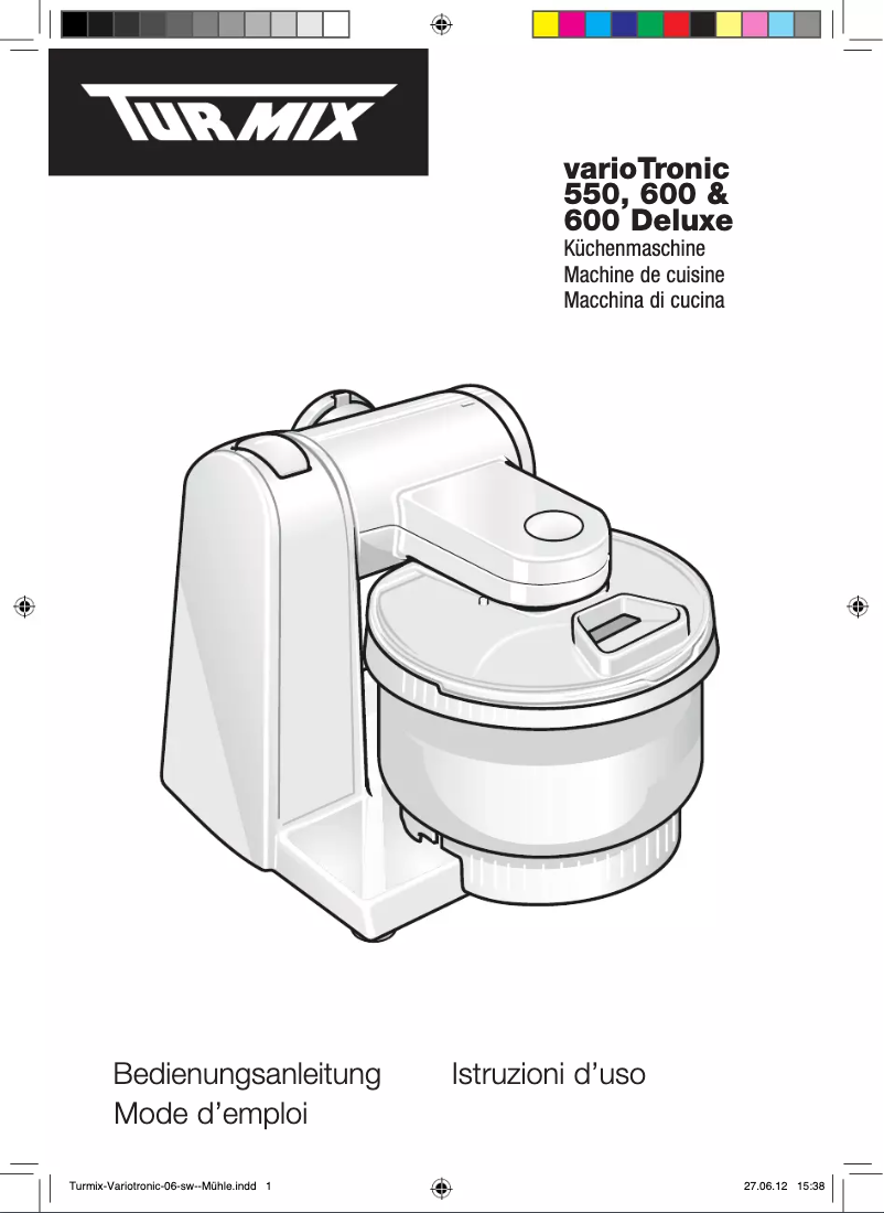 Page n°1 - Manuel utilisateur Turmix VarioTronic 600 Deluxe A33126