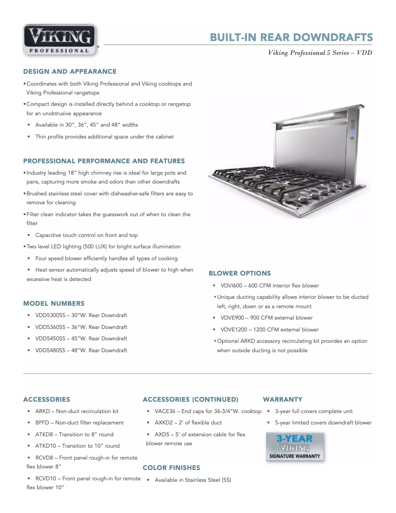 First page image of the manual for VDD5360SS